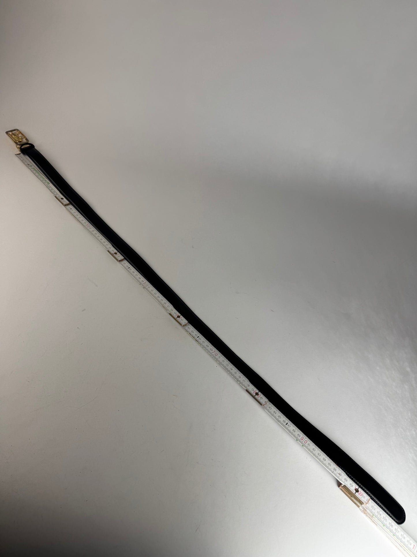 Vintage Celine Paris Leather Belt Black