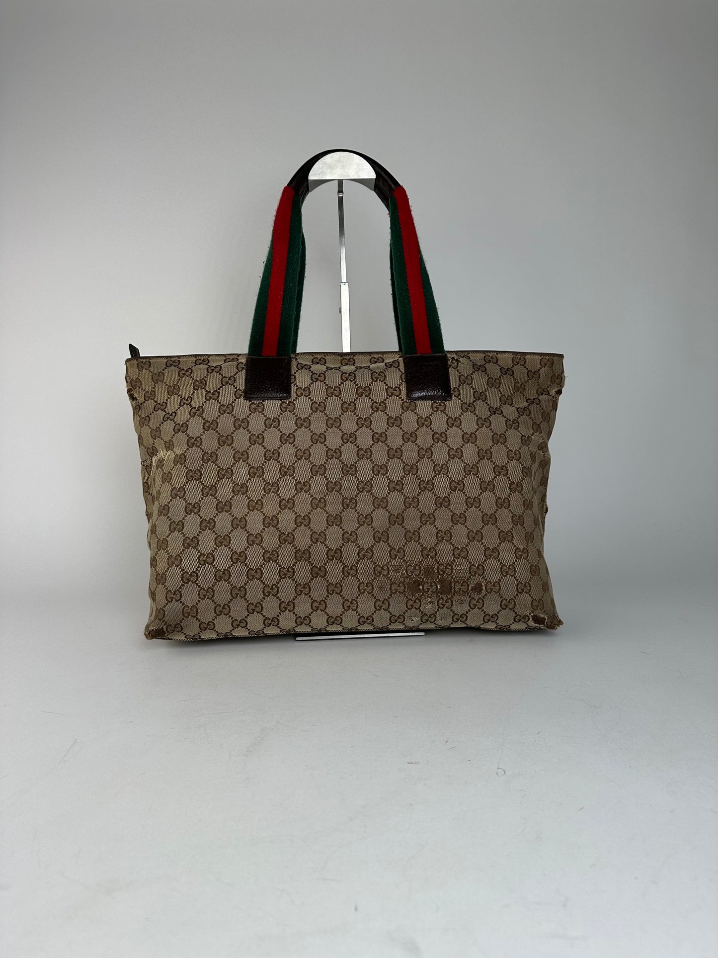 Vintage Gucci GG Monogram Handbag Beige Brown