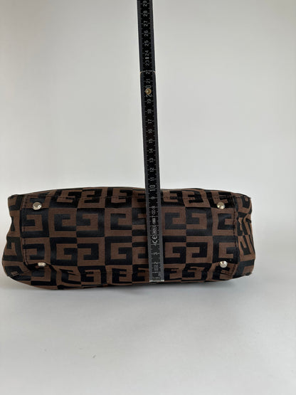 Vintage Givenchy 4G Canvas Tote Late 1990s Brown Black