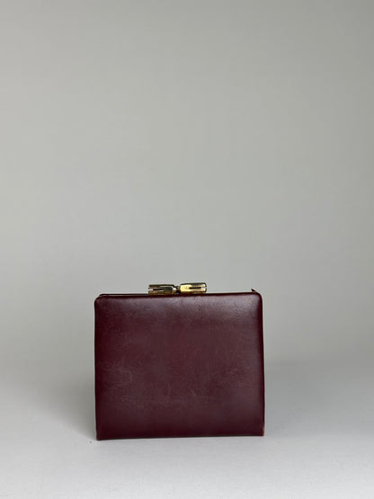 Vintage Givenchy Grained Wallet Burgundy