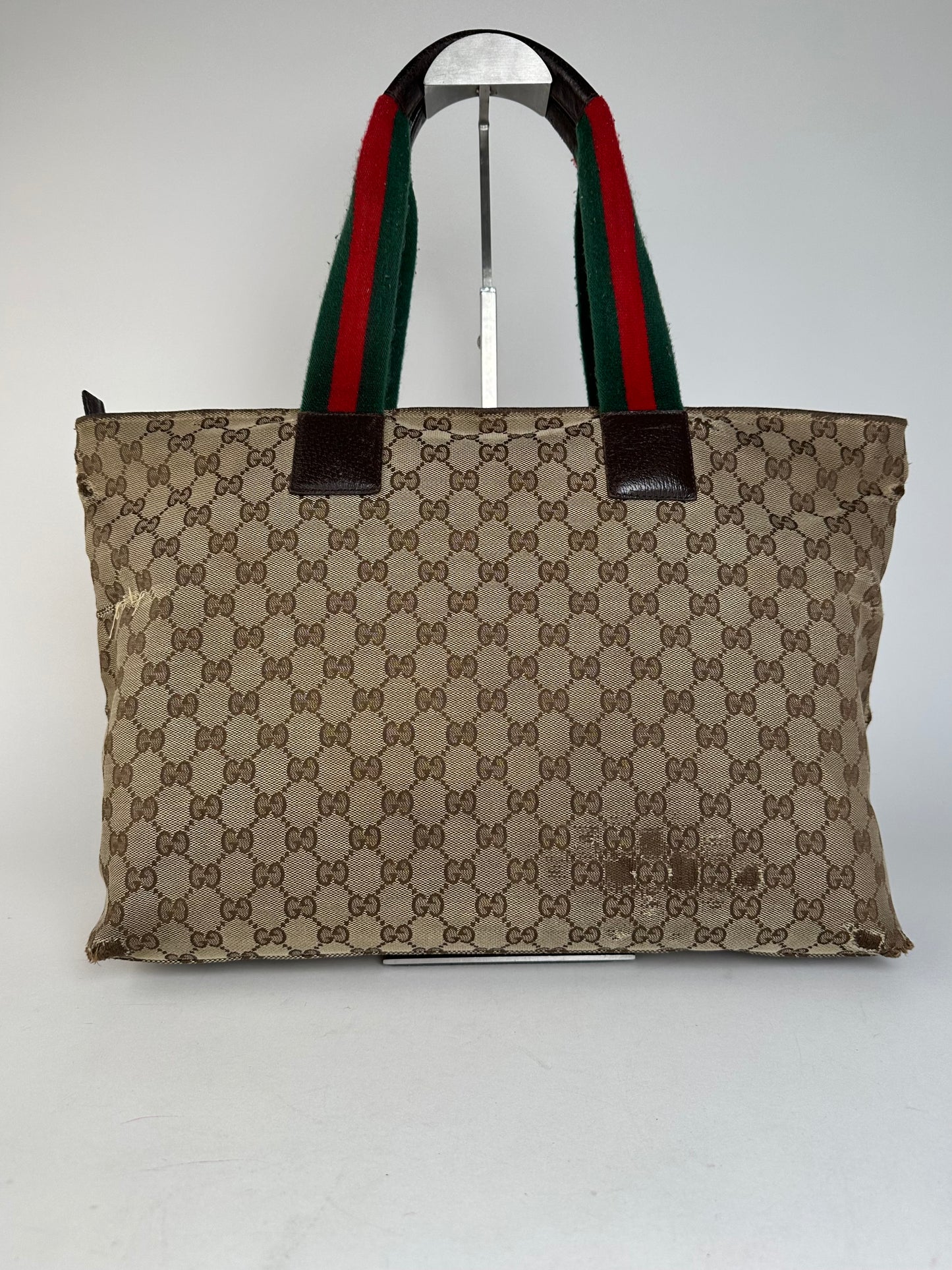 Vintage Gucci GG Monogram Handbag Beige Brown