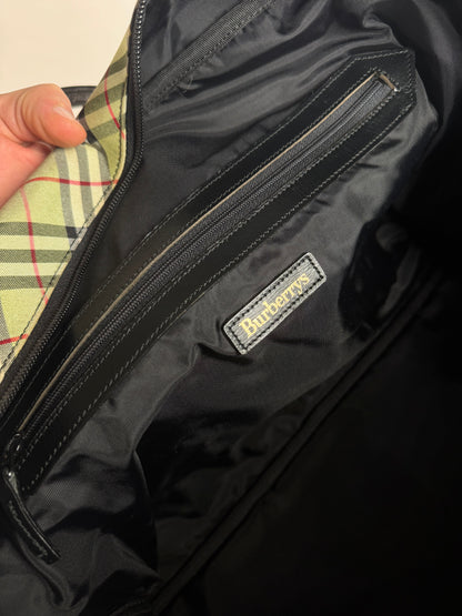 Vintage Burberry Duffel Bag Black Yellow
