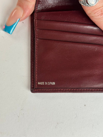 Vintage Givenchy Grained Wallet Burgundy