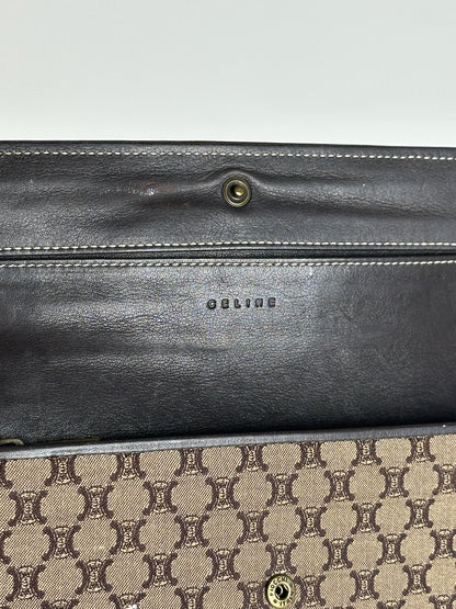 Vintage Celine Monogram Canvas leather wallet brown