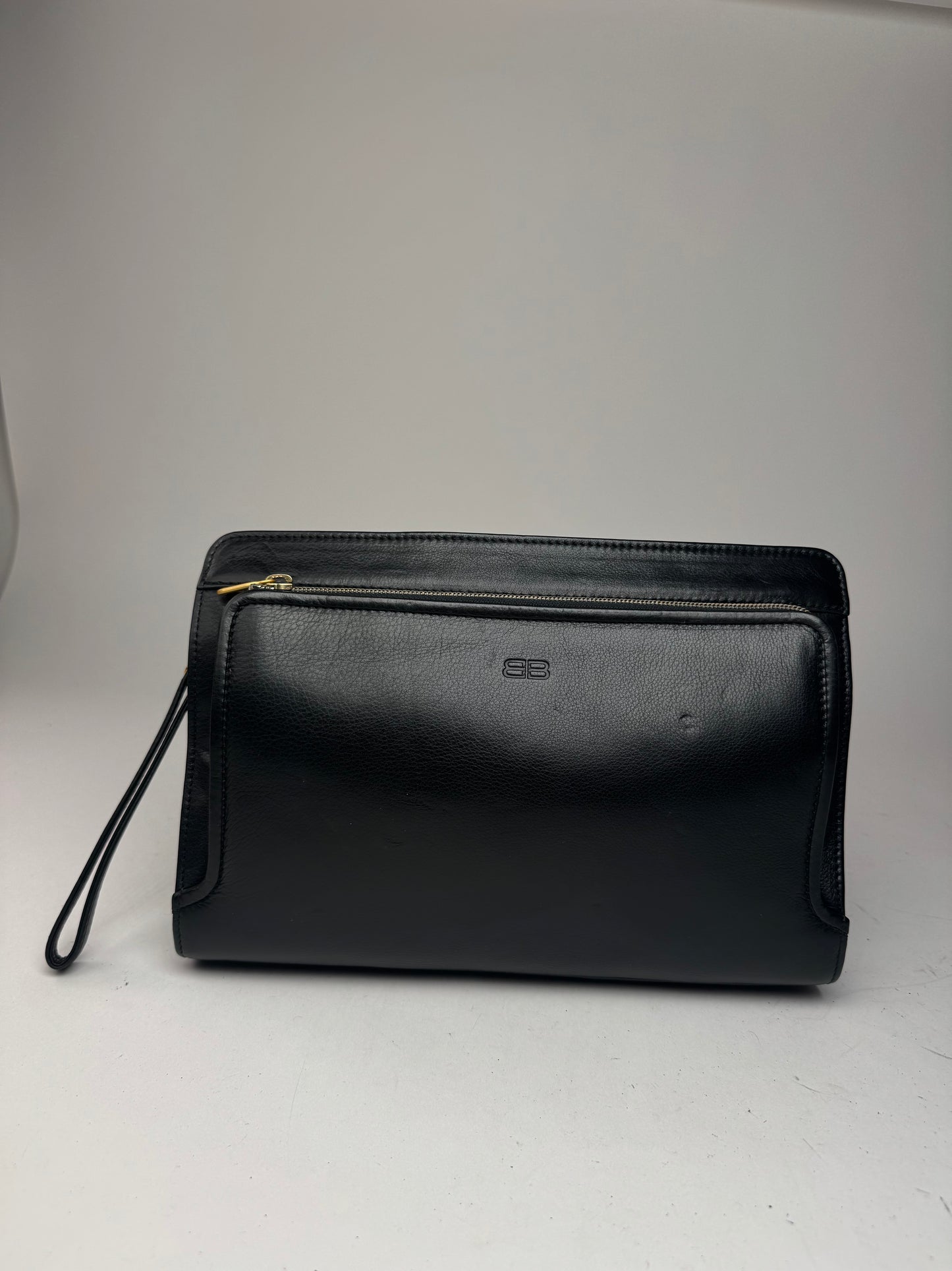 Vintage Balenciaga Leather Clutch Black