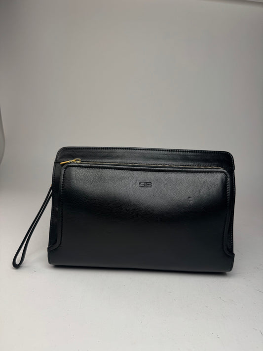 Vintage Balenciaga Leather Clutch Black