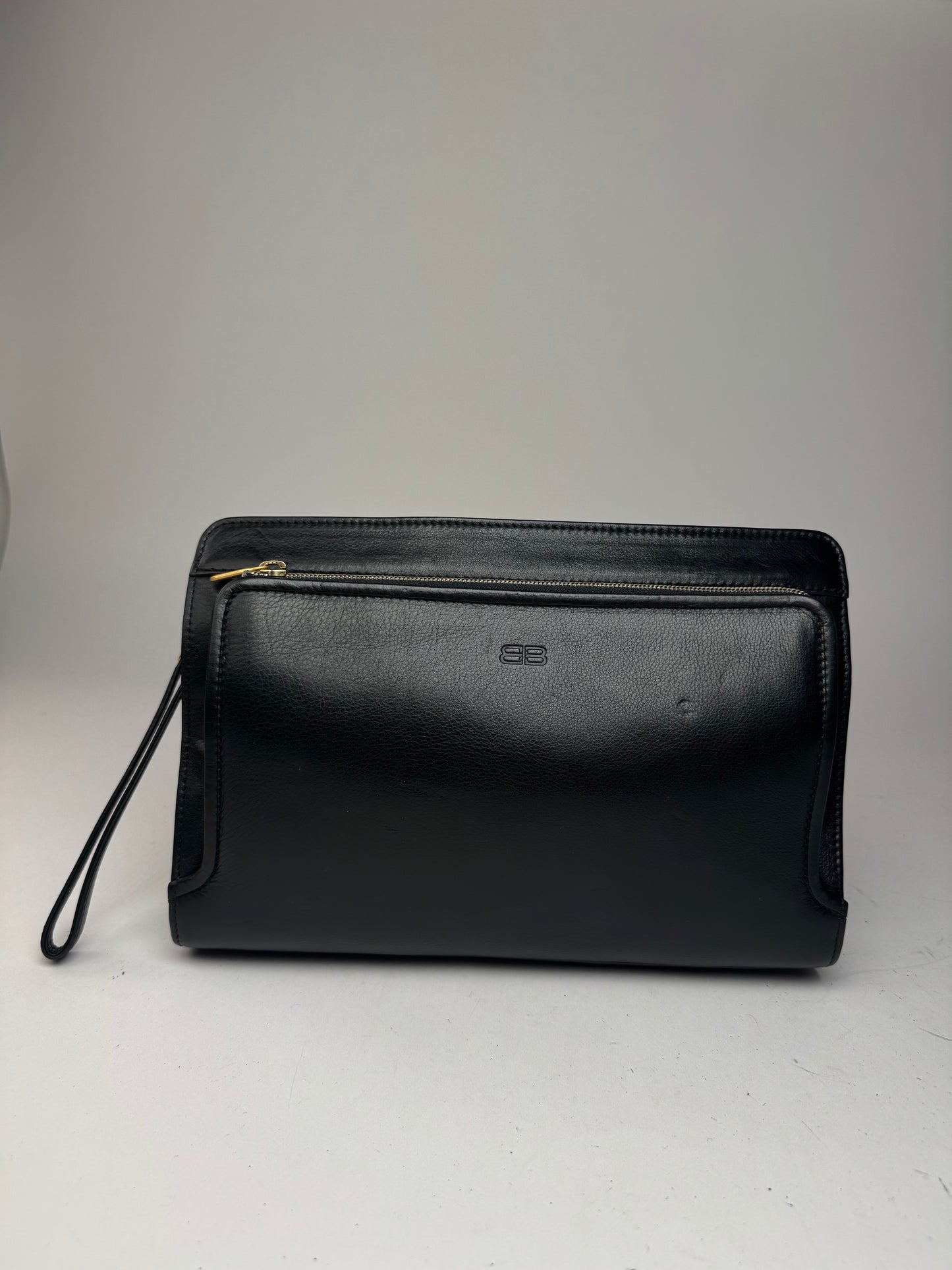 Vintage Balenciaga Leather Clutch Black