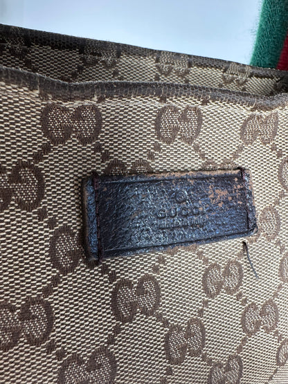 Vintage Gucci GG Monogram Handbag Beige Brown