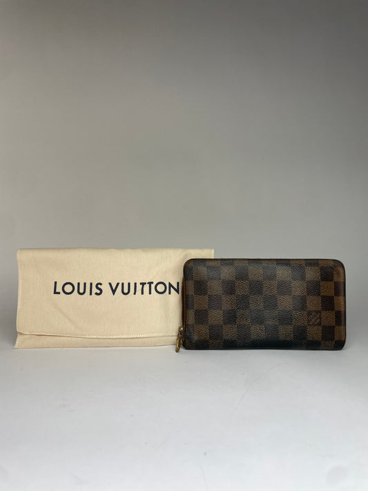Vintage Louis Vuitton Damier Ébène Bifold Wallet Brown Beige