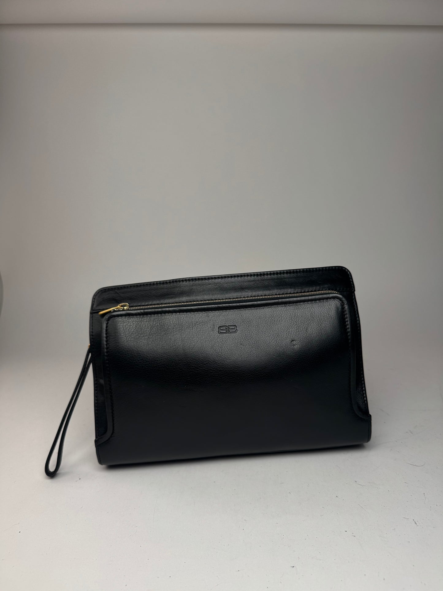 Vintage Balenciaga Leather Clutch Black