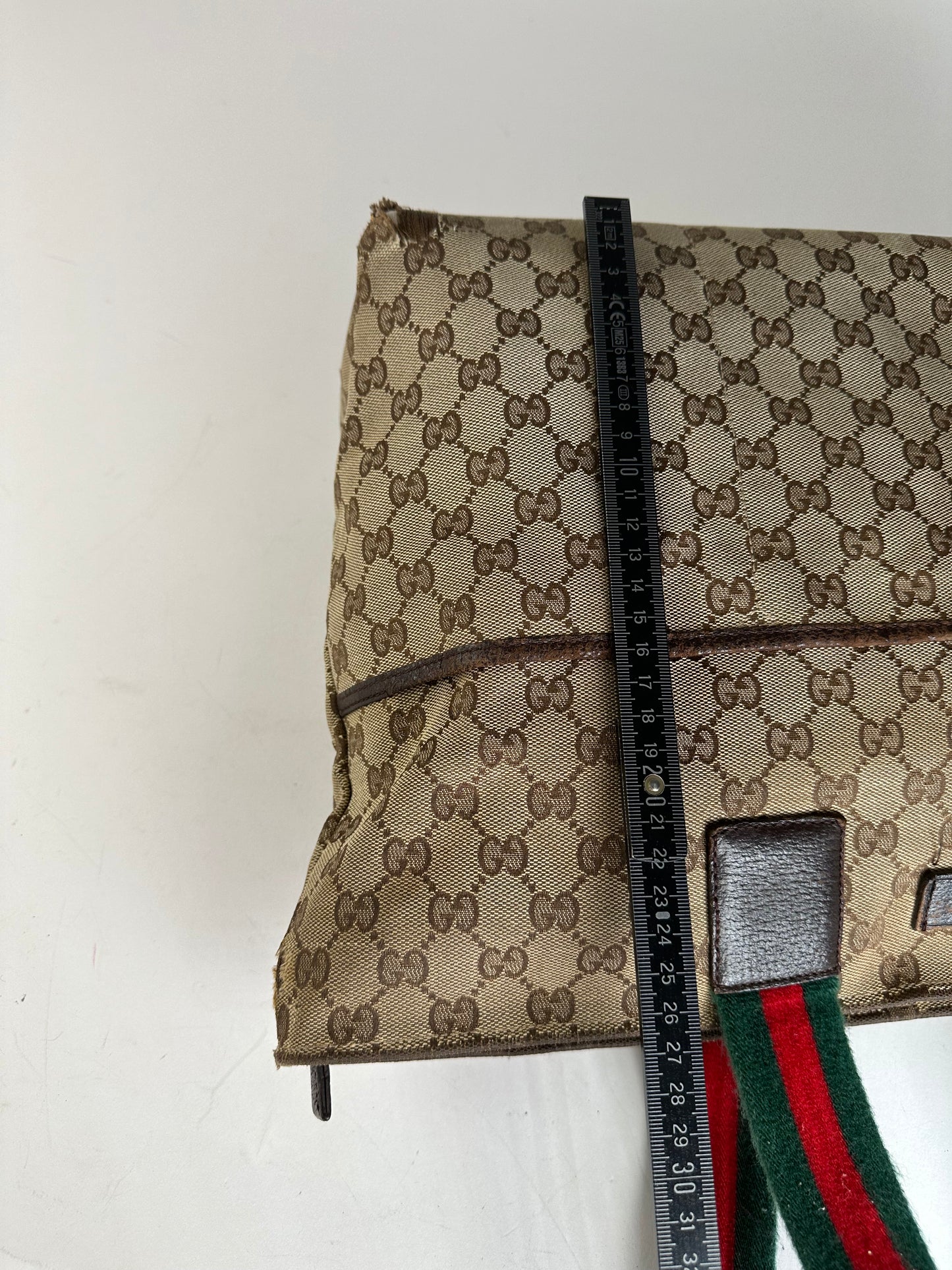 Vintage Gucci GG Monogram Handbag Beige Brown