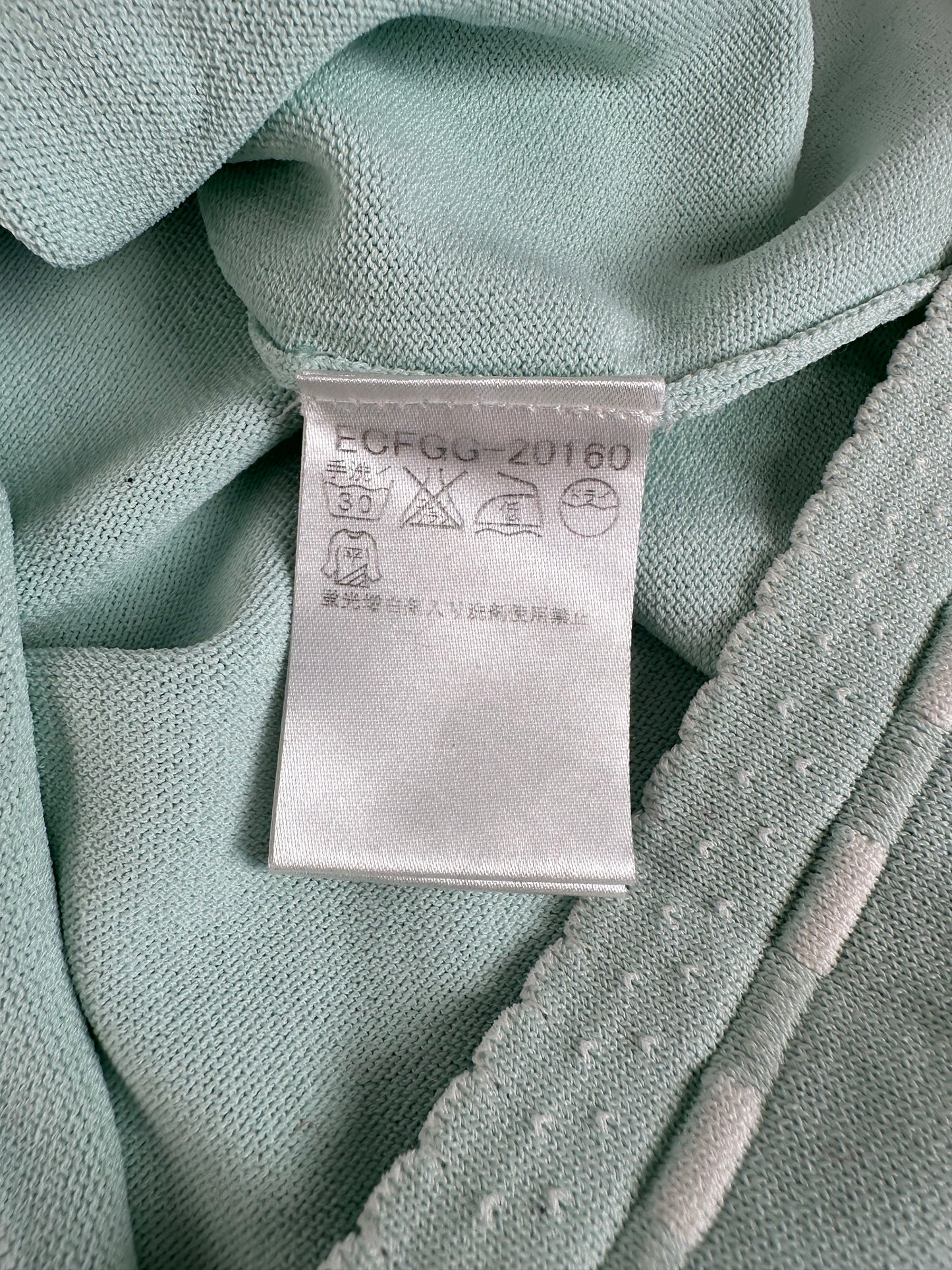 Vintage Courreges Rayon Blend T-Shirt Mint Green S