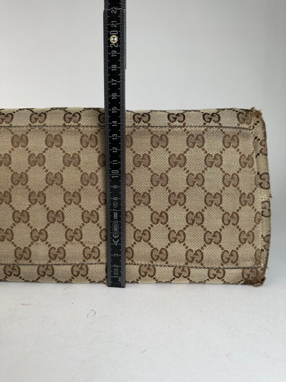 Vintage Gucci GG Monogram Handbag Beige Brown