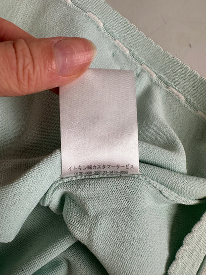 Vintage Courreges Rayon Blend T-Shirt Mint Green S