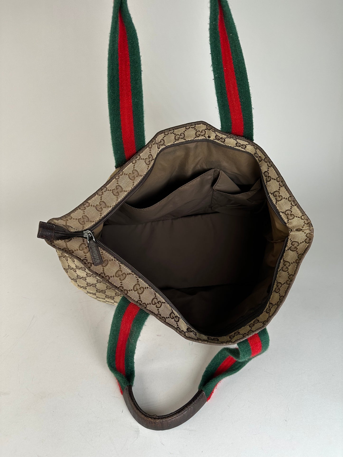 Vintage Gucci GG Monogram Handbag Beige Brown