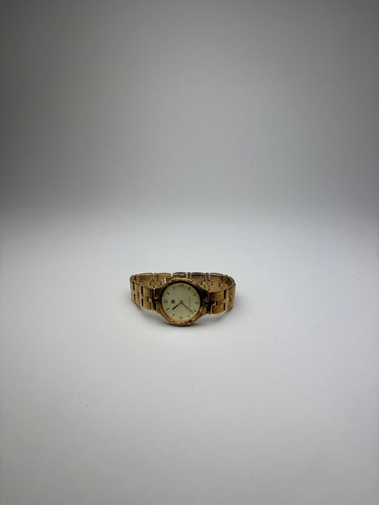 Vintage Givenchy Gold-Tone Bracelet Watch Cream Dial