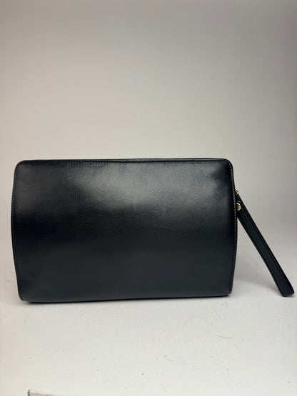 Vintage Balenciaga Leather Clutch Black