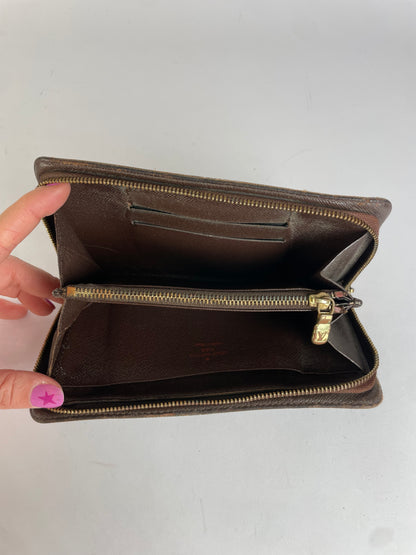 Vintage Louis Vuitton Damier Ébène Bifold Wallet Brown Beige