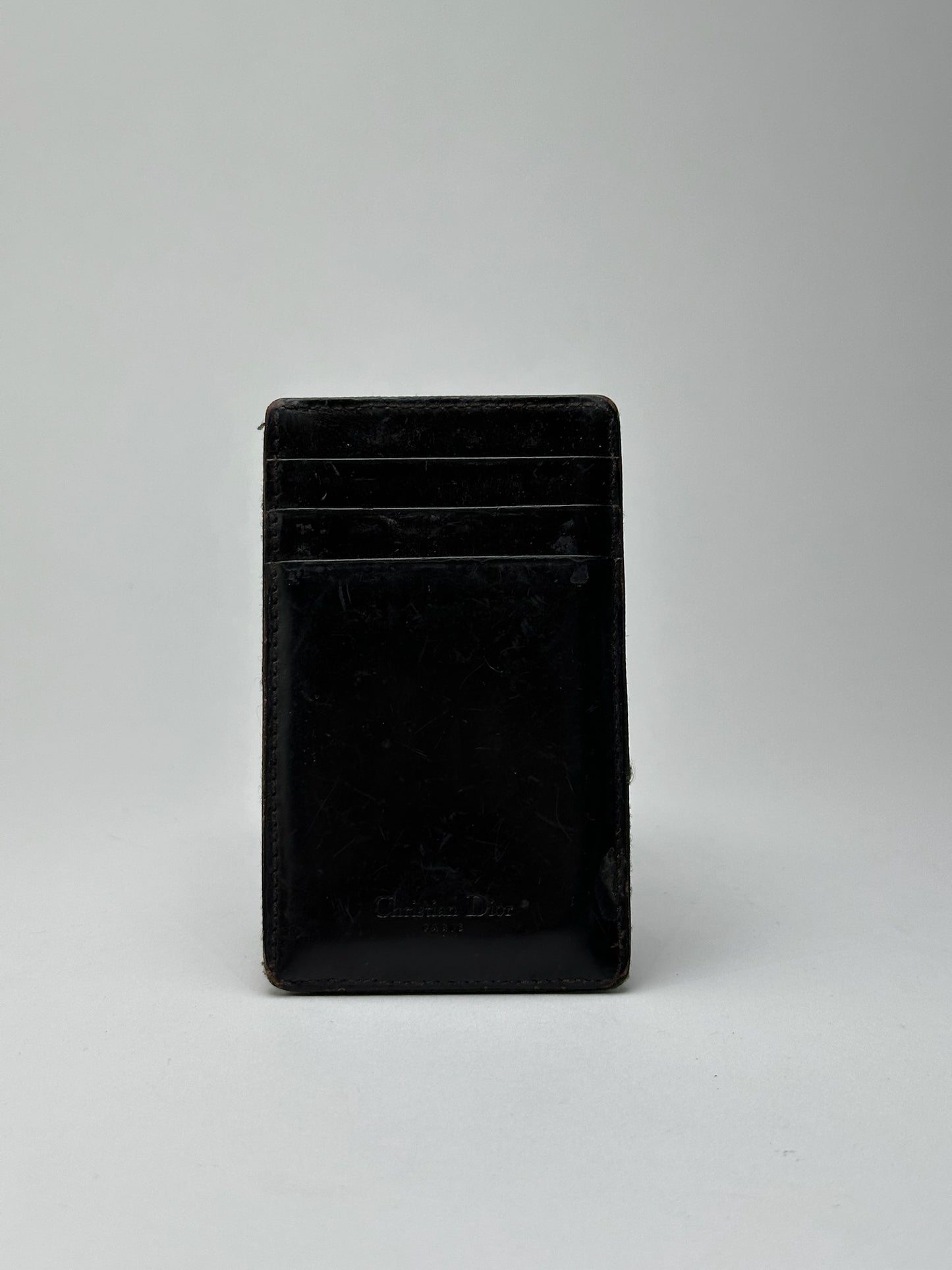 Vintage Dior Leather Card holder brown