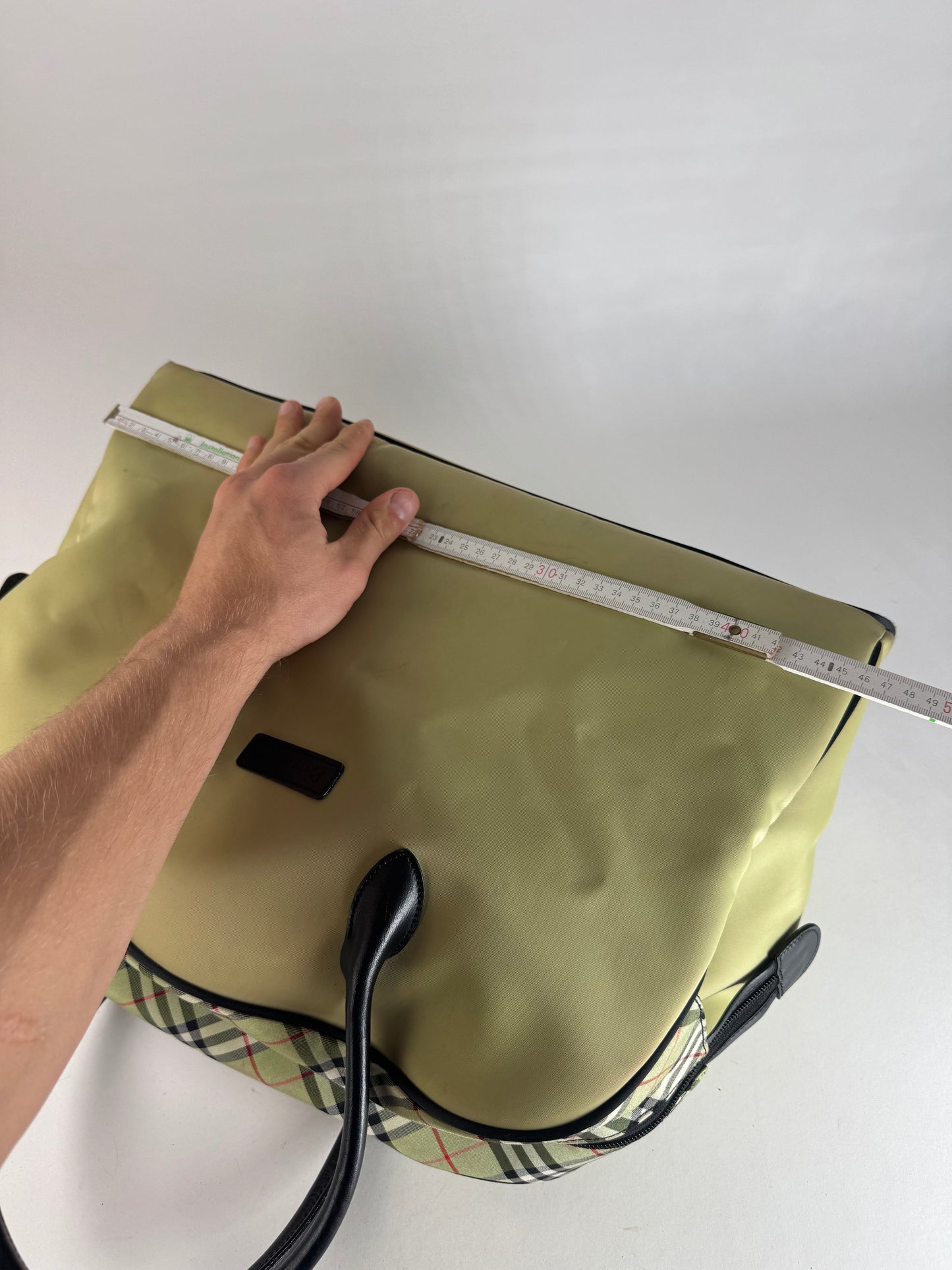 Vintage Burberry Duffel Bag Black Yellow