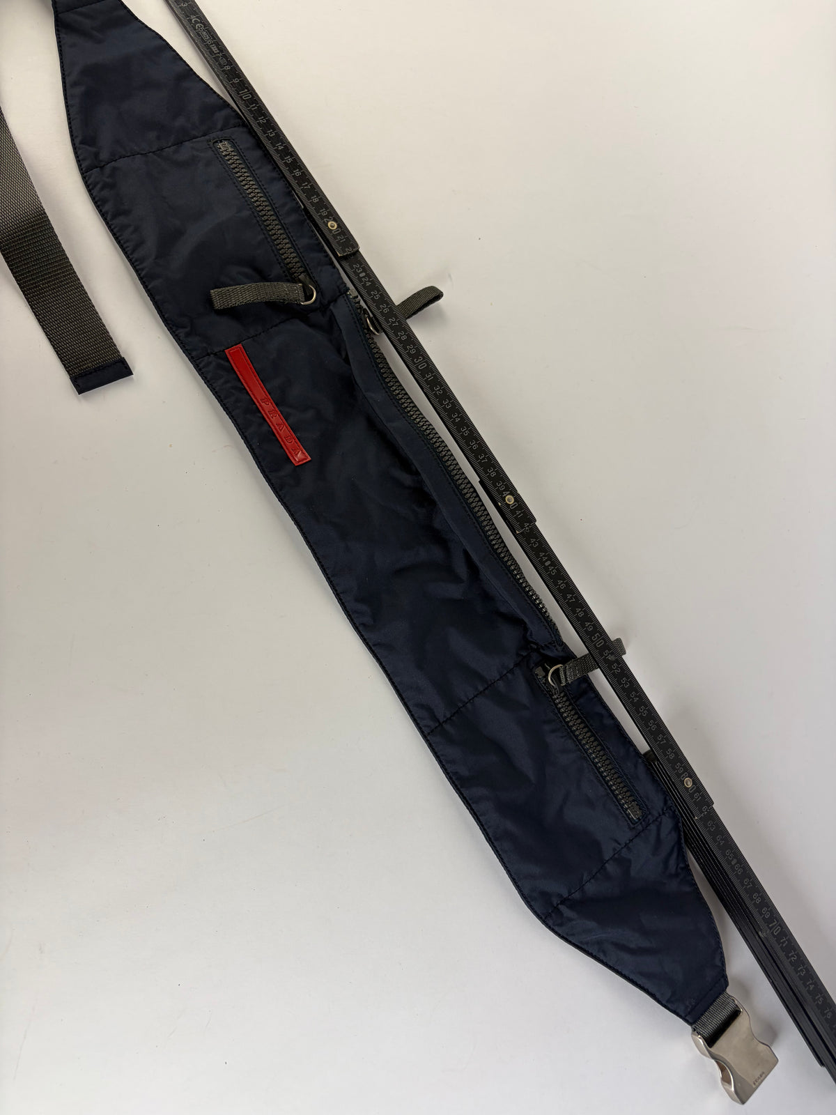 Vintage Prada Linea Rossa Nylon Sling Bag Late 1990s Navy