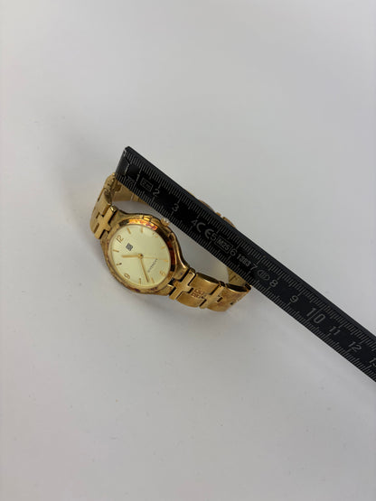 Vintage Givenchy Gold-Tone Bracelet Watch Cream Dial
