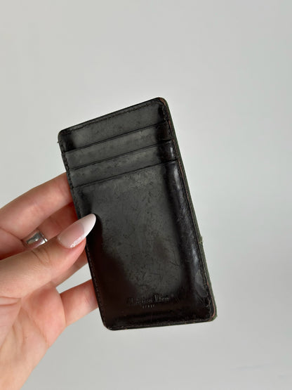 Vintage Dior Leather Card holder brown