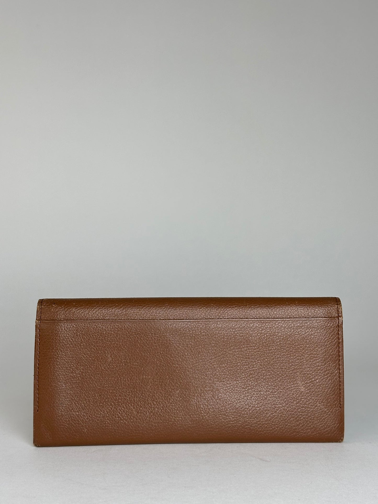 Vintage YSL Leather Card Holder ID Holder Brown
