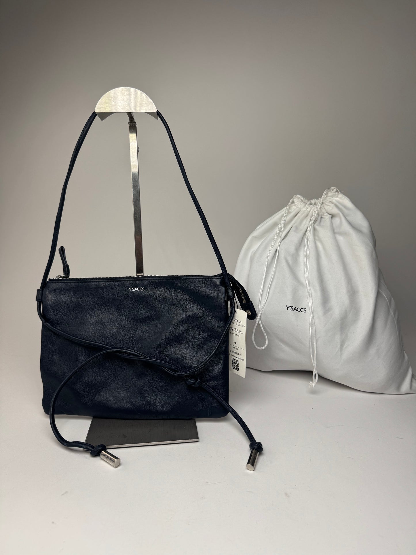 Vintage Yohji Yamamoto Leather Multiway Bag Navy