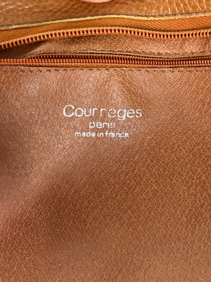 Vintage Courreges Pebbled Shoulder Bag Tan
