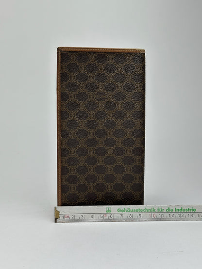 Vintage Celine Paris Monogram Leather Card Holder Brown