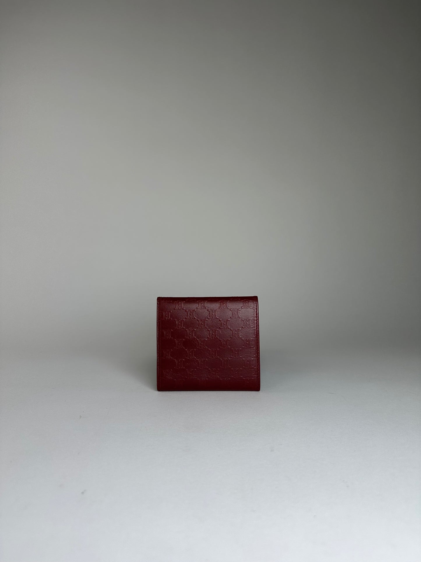 Vintage Celine Smooth Wallet Burgundy