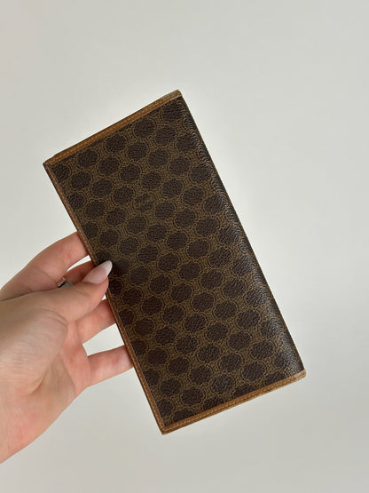 Vintage Celine Paris Monogram Leather Card Holder Brown