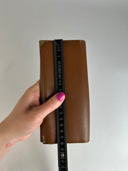 Vintage YSL Leather Card Holder ID Holder Brown