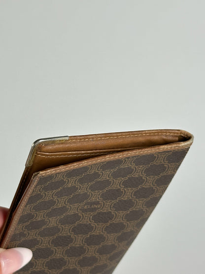 Vintage Celine Paris Monogram Leather Card Holder Brown
