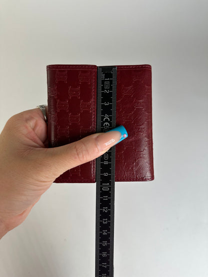 Vintage Celine Smooth Wallet Burgundy