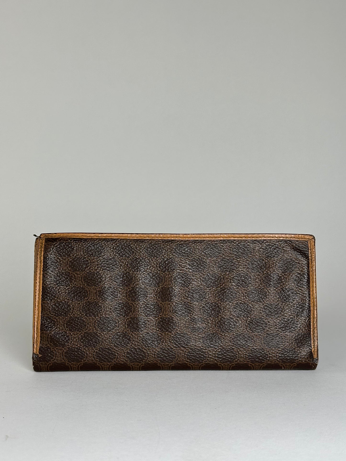 Vintage Celine Embossed Wallet Brown