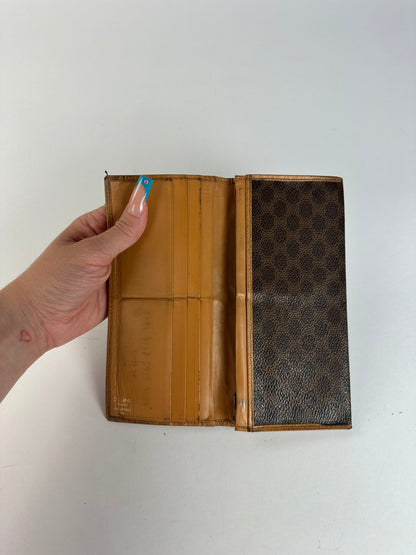 Vintage Celine Embossed Wallet Brown