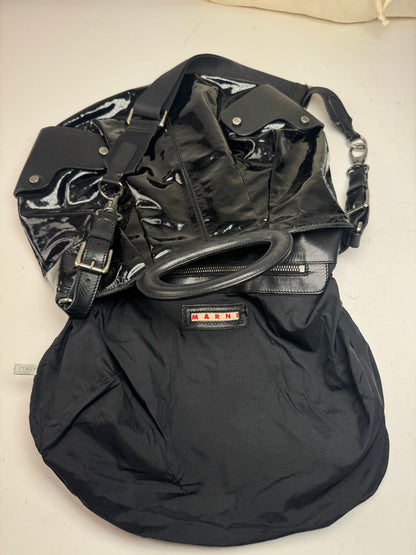 Vintage Marni 2Way Patent Leather Bag black