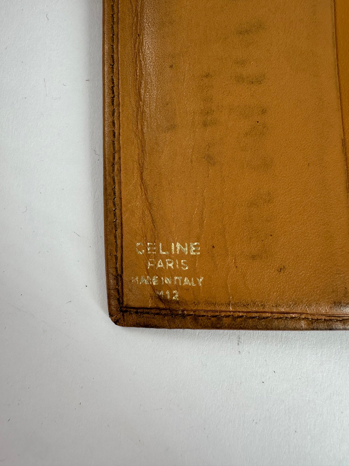 Vintage Celine Embossed Wallet Brown
