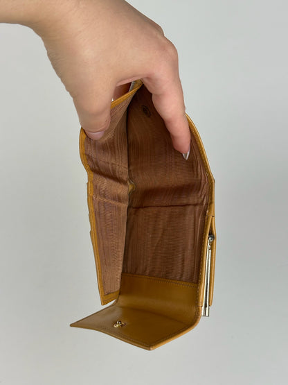 Vintage Celine Paris Monogram Leather Wallet Brown