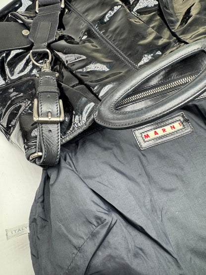 Vintage Marni 2Way Patent Leather Bag black