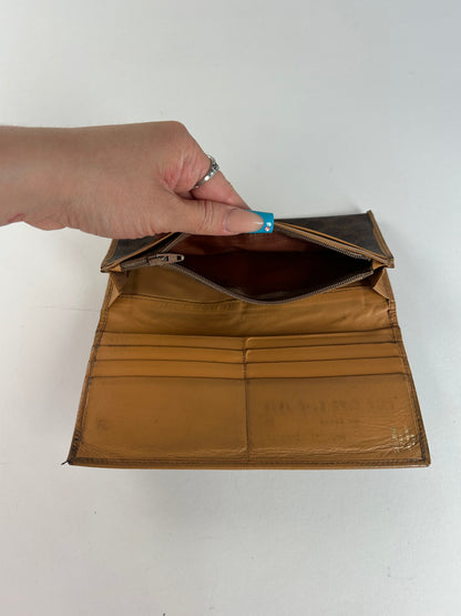 Vintage Celine Embossed Wallet Brown