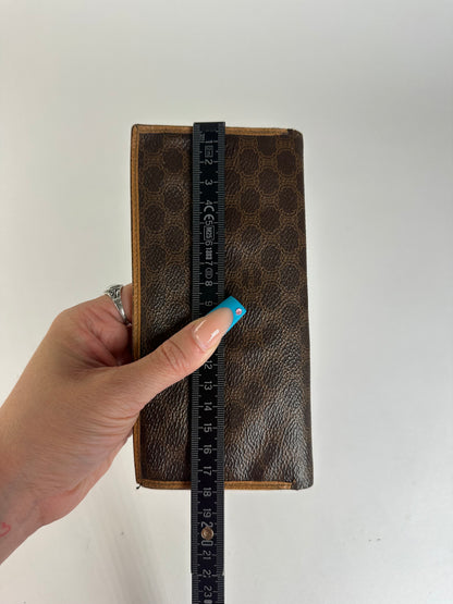 Vintage Celine Embossed Wallet Brown