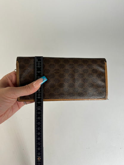 Vintage Celine Embossed Wallet Brown