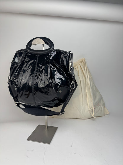 Vintage Marni 2Way Patent Leather Bag black
