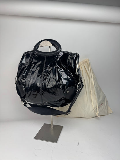 Vintage Marni 2Way Patent Leather Bag black