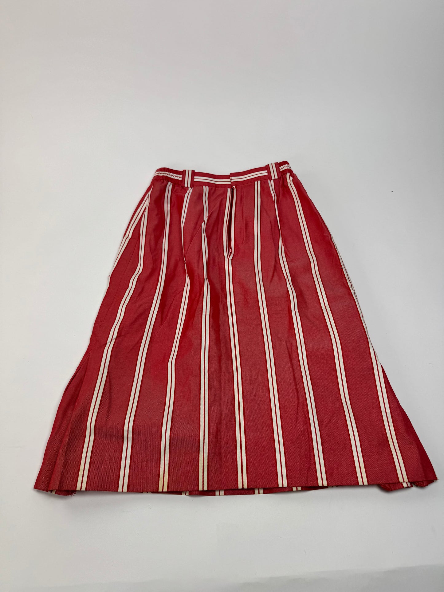 Vintage Dior Skirt Red White Striped 36/S