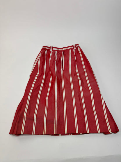 Vintage Dior Skirt Red White Striped 36/S
