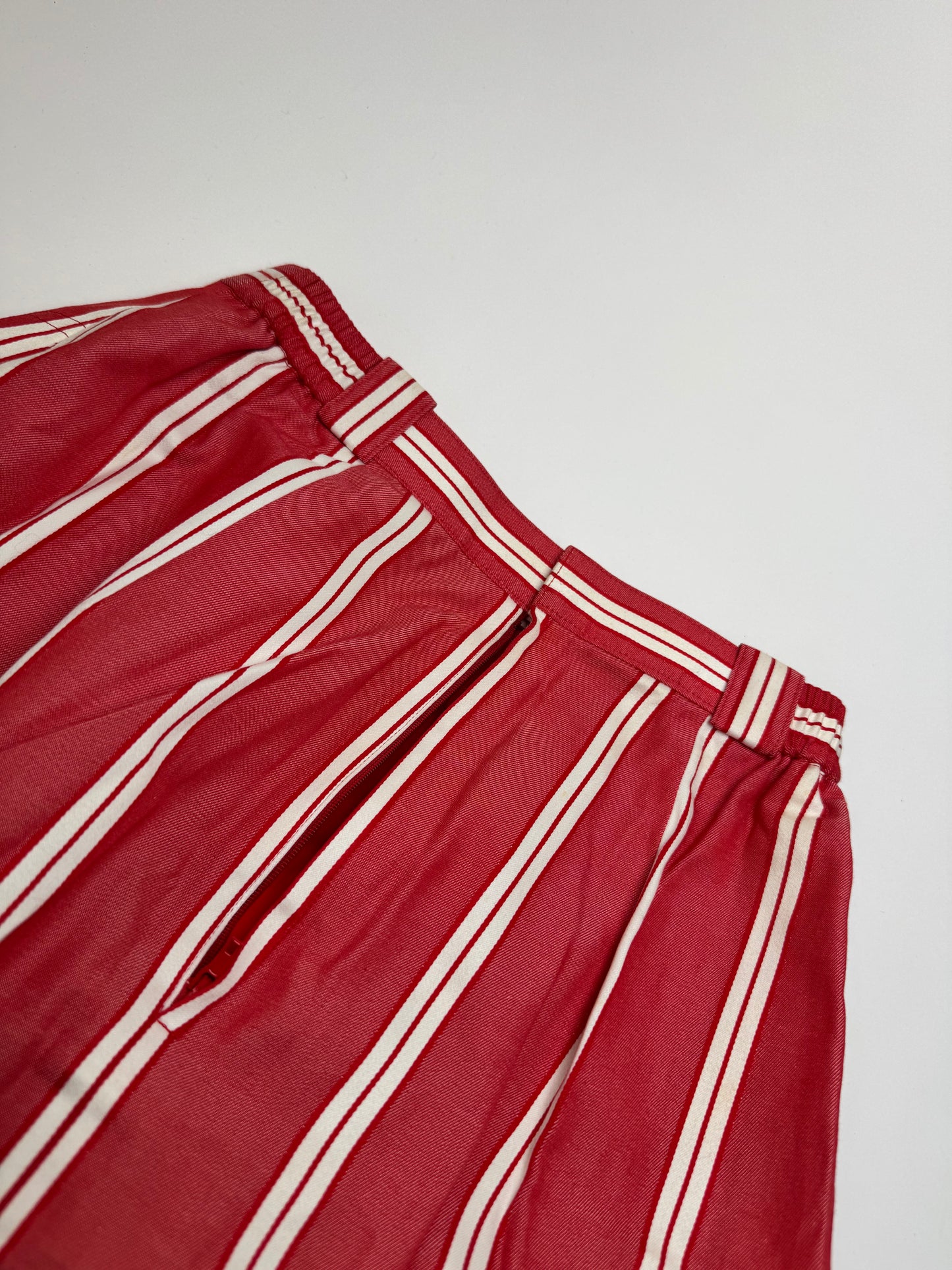 Vintage Dior Skirt Red White Striped 36/S